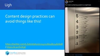 Ugh
Content design practices can
avoid things like this!
https://twitter.com/LZats/status/1214212604811460608
/ https://d.pr/ZxiEgC
 