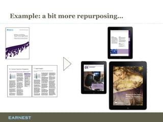 Example: a bit more repurposing…
 