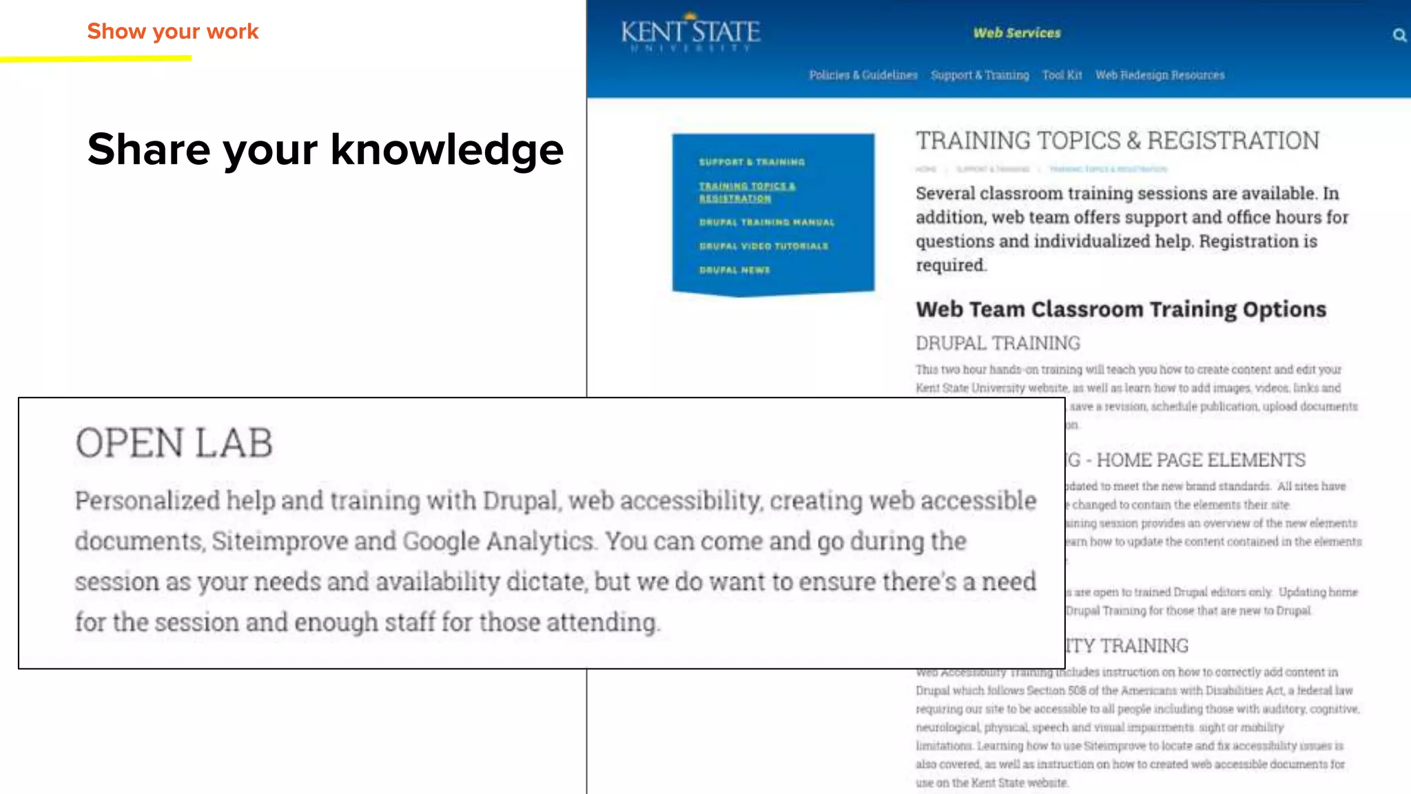 OHO INTERACTIVE
Share your knowledge
Show your work
 