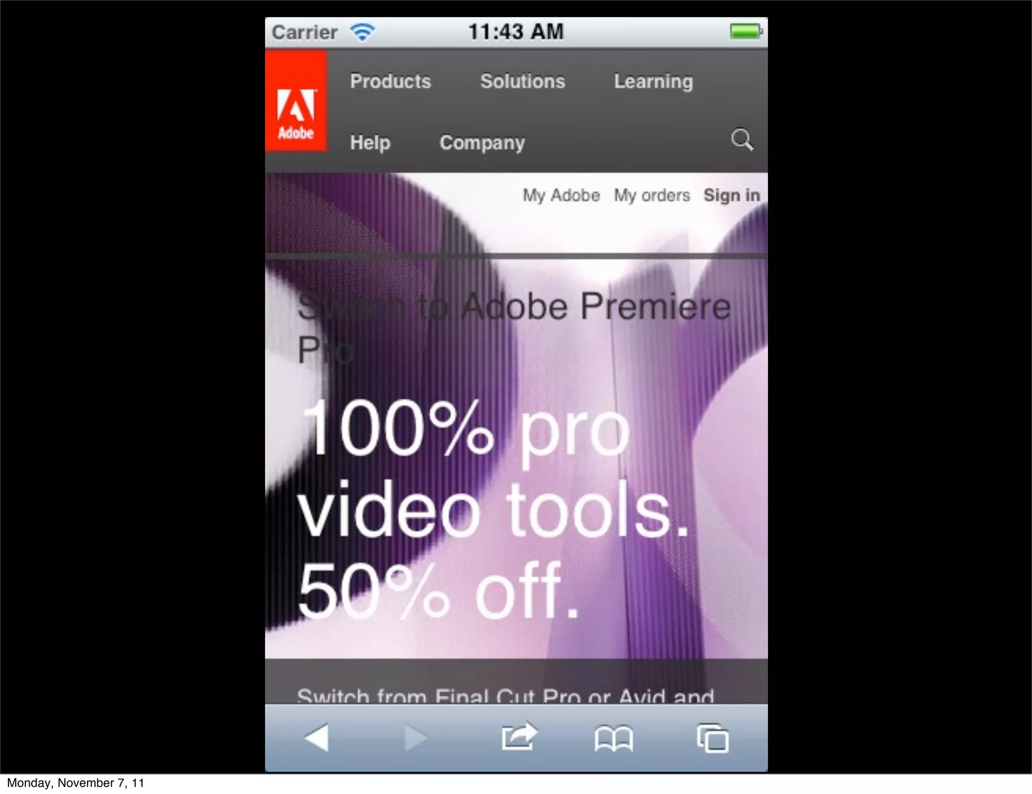 Monday, November 7, 11
 