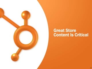 Great Store
Content Is Critical




                      27
 