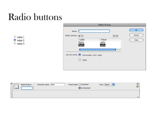 Radio buttons 