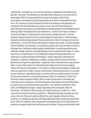 FINANCIAL STATEMENT ANALYSIS FOR - FINANCIAL STATEMENT ANALYSIS FOR CONCEPTUAL LEARNING 2 320 