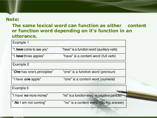 What is another word for content words - ballslasopa