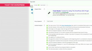 YOAST FOR WORDPRESS
 