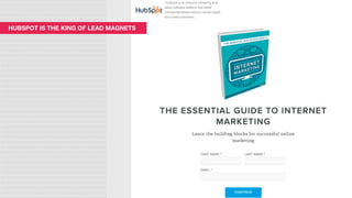 HUBSPOT IS THE KING OF LEAD MAGNETS
 