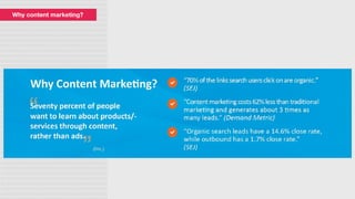 Why content marketing?
 