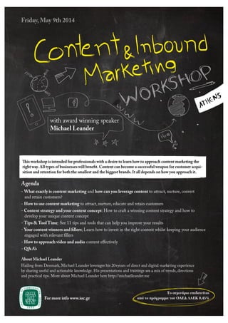 Content and Inbound Marketing Workshop in Athens, Greece