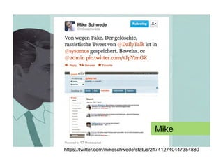 Keine Mediengrenzen mehr




                                          Mike

    https://twitter.com/mikeschwede/status/217412740447354880
 