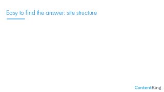 Easy to ﬁnd the answer: site structure
 