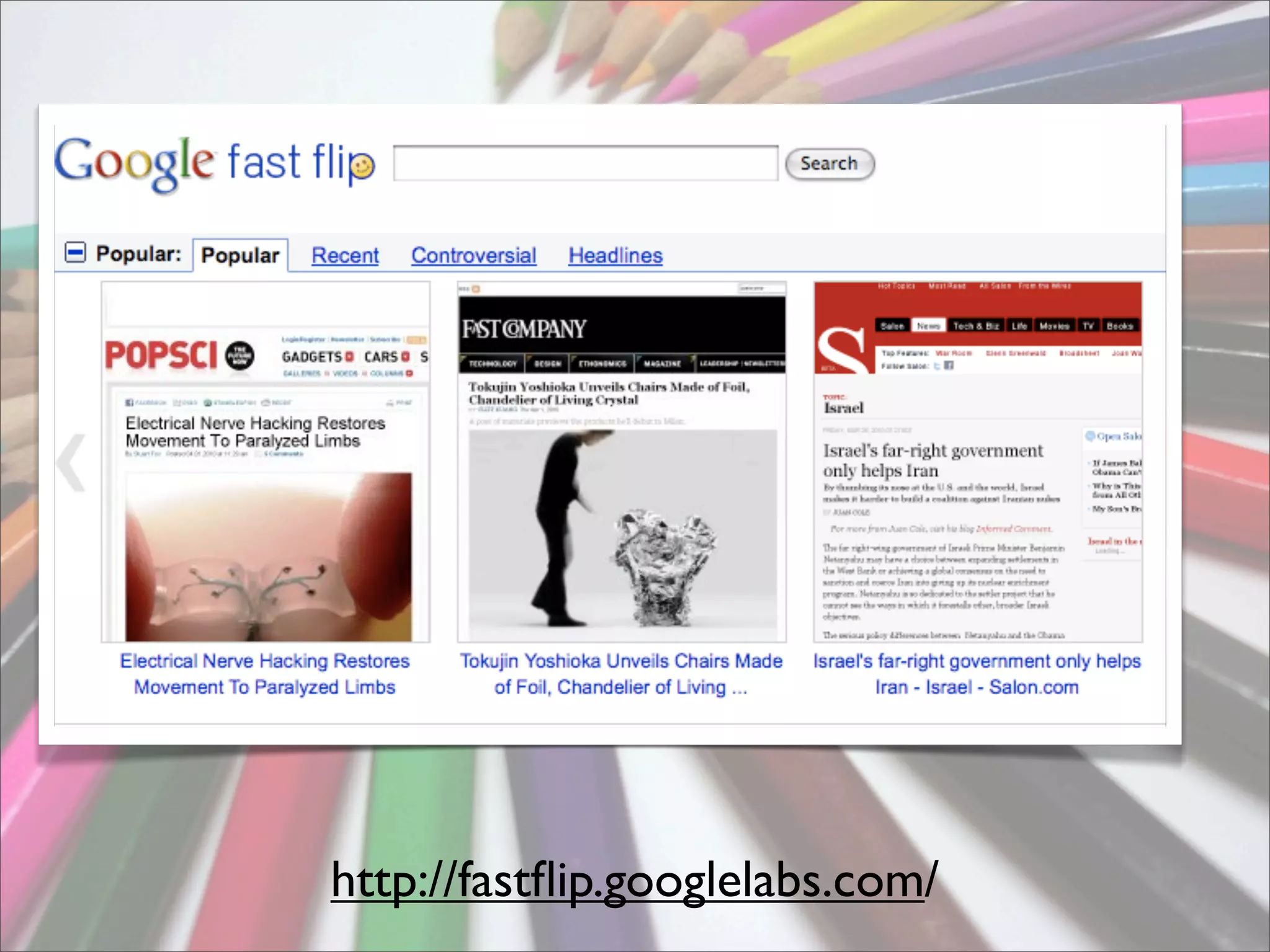http://fastﬂip.googlelabs.com/
 