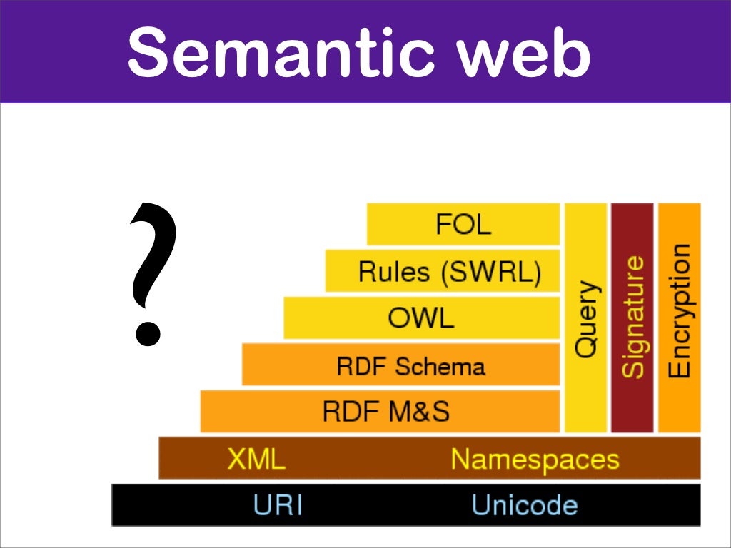 Semantic web machine readable data