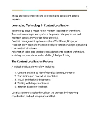 Comprehensive Guide to Content Localization for Global Markets | PDF
