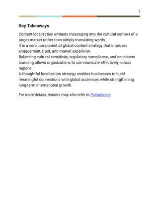 Localization Key Topics Comprehensive Guide to Content Localization for Global Markets | PDF
