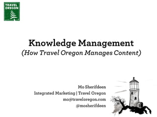 Travel Oregon's Content Management Strategy