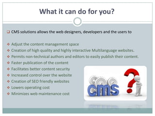 Content Management System | PPTX