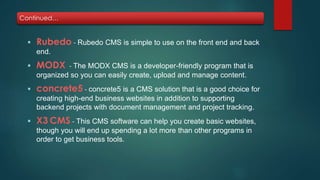 Content Management System | PPTX