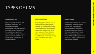 Comprehensive Overview of Content Management Systems: Types, Benefits ...