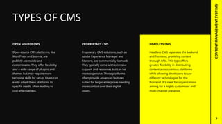 Comprehensive Overview of Content Management Systems: Types, Benefits ...