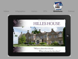 Videos Infographics Comics PPTs Ebrochures Podcast
 