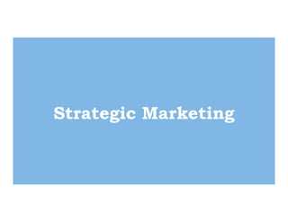 Strategic Marketing

 