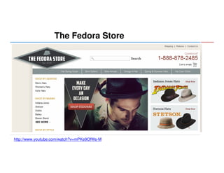 The Fedora Store

http://www.youtube.com/watch?v=mPKe9OfWs-M

 