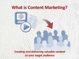 What is Content Marketing?

Creating and delivering valuable content
to your target audience

 