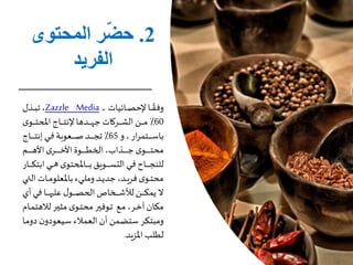 2.‫المحتوى‬ ‫ر‬ّ‫ض‬‫ح‬
‫الفريد‬
‫اائيات‬‫ا‬‫ا‬‫ا‬‫ص‬‫إلح‬ ‫اا‬‫ا‬‫ا‬‫ا‬ ً‫وفق‬‫ا‬‫ا‬‫ا‬‫ا‬‫ا‬Zazzle Media،‫اذل‬‫ا‬‫ا‬‫ا‬‫ب‬‫ت‬
60‫ى‬‫او‬‫ا‬‫ا‬‫ا‬‫ا‬‫ا‬‫ا‬‫ت‬‫املح‬‫ااج‬‫ا‬‫ا‬‫ا‬‫ا‬‫ا‬‫ا‬‫ت‬‫إلن‬ ‫ادها‬‫ا‬‫ا‬‫ا‬‫ا‬‫ا‬‫ا‬‫ه‬‫ج‬‫اركات‬‫ا‬‫ا‬‫ا‬‫ا‬‫ا‬‫ا‬‫ش‬‫ال‬‫ان‬‫ا‬‫ا‬‫ا‬‫ا‬‫ا‬‫ا‬‫م‬ ٪
‫و‬،‫ار‬‫ر‬‫اتم‬‫ا‬‫ا‬‫ا‬‫ا‬‫ا‬‫ا‬‫ا‬‫ا‬‫س‬‫با‬65‫ااج‬‫ا‬‫ا‬‫ا‬‫ا‬‫ا‬‫ا‬‫ا‬‫ا‬‫ت‬‫إن‬ ‫اي‬‫ا‬‫ا‬‫ا‬‫ا‬‫ا‬‫ا‬‫ا‬‫ا‬‫ف‬ ‫اعوبة‬‫ا‬‫ا‬‫ا‬‫ا‬‫ا‬‫ا‬‫ا‬‫ا‬‫ص‬ ‫اد‬‫ا‬‫ا‬‫ا‬‫ا‬‫ا‬‫ا‬‫ا‬‫ا‬‫ج‬‫ت‬٪
‫ام‬‫ا‬‫ا‬‫ا‬‫ا‬‫ا‬‫ا‬‫ا‬‫ا‬‫ا‬‫ا‬‫ه‬‫األ‬‫ى‬‫ار‬‫ا‬‫ا‬‫ا‬‫ا‬‫ا‬‫ا‬‫ا‬‫ا‬‫ا‬‫ا‬‫خ‬‫األ‬ ‫اوة‬‫ا‬‫ا‬‫ا‬‫ا‬‫ا‬‫ا‬‫ا‬‫ا‬‫ا‬‫ا‬‫ط‬‫الخ‬،‫اذاب‬‫ا‬‫ا‬‫ا‬‫ا‬‫ا‬‫ا‬‫ا‬‫ا‬‫ا‬‫ا‬‫ج‬‫ى‬‫او‬‫ا‬‫ا‬‫ا‬‫ا‬‫ا‬‫ا‬‫ا‬‫ا‬‫ا‬‫ا‬‫ت‬‫مح‬
‫اب‬‫اي‬‫ا‬‫ا‬‫ا‬‫ا‬‫ا‬‫ا‬‫ا‬ ‫ى‬‫ااملحتو‬‫ا‬‫ا‬‫ا‬‫ا‬‫ا‬‫ا‬‫ا‬‫ب‬‫اويق‬‫ا‬‫ا‬‫ا‬‫ا‬‫ا‬‫ا‬‫ا‬‫س‬‫الت‬‫اي‬‫ا‬‫ا‬‫ا‬‫ا‬‫ا‬‫ا‬‫ا‬‫ف‬ ‫ااح‬‫ا‬‫ا‬‫ا‬‫ا‬‫ا‬‫ا‬‫ا‬‫ج‬‫للن‬‫اار‬‫ا‬‫ا‬‫ا‬‫ا‬‫ا‬‫ا‬‫ا‬‫ك‬‫ت‬
‫ا‬‫اات‬‫ا‬‫ا‬‫م‬‫باملعلو‬‫ايء‬‫ا‬‫ا‬‫ل‬‫وم‬‫اد‬‫ا‬‫ا‬‫ي‬‫جد‬ ،‫اد‬‫ا‬‫ا‬‫ي‬‫فر‬‫ى‬‫او‬‫ا‬‫ا‬‫ت‬‫مح‬‫اي‬‫ا‬‫ا‬‫ت‬‫ل‬
‫أ‬‫اي‬‫ا‬‫ا‬‫ا‬‫ا‬‫ا‬‫ا‬‫ف‬ ‫اا‬‫ا‬‫ا‬‫ا‬‫ا‬‫ا‬‫ا‬‫ه‬ ‫عل‬ ‫ل‬‫او‬‫ا‬‫ا‬‫ا‬‫ا‬‫ا‬‫ا‬‫ص‬‫الح‬‫اخاص‬‫ا‬‫ا‬‫ا‬‫ا‬‫ا‬‫ا‬‫ح‬‫لل‬‫ان‬‫ا‬‫ا‬‫ا‬‫ا‬‫ا‬‫ا‬‫ك‬‫يم‬‫ال‬‫ي‬
‫اع‬‫ا‬‫م‬ ،‫ار‬‫ا‬‫خ‬‫آ‬‫اان‬‫ا‬‫ك‬‫م‬‫لالهت‬‫ار‬‫ا‬‫ي‬‫مث‬ ‫ى‬‫او‬‫ا‬‫ت‬‫مح‬ ‫اوفير‬‫ا‬‫ت‬‫اام‬‫ا‬‫م‬
‫د‬ ‫ن‬‫ايعودو‬‫س‬ ‫االء‬‫م‬‫الع‬ ‫أن‬ ‫امن‬‫ض‬‫ست‬ ‫ومبتكر‬‫اا‬‫م‬‫و‬
‫املزيد‬ ‫لطلب‬.
 