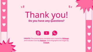 CREDITS: This presentation template was created by Slidesgo,
and includes icons by Flaticon, and infographics & images by
Freepik
Thank you!
Do you have any questions?
 