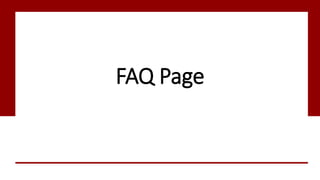 FAQ Page
 