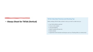 • Always Shoot for TikTok (Vertical)
 