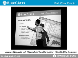 BLUEGLASS.CO.UK
Image credit to Jackie Hole (@JackieHole) from March, 2013 - Think Visibility Conference
 