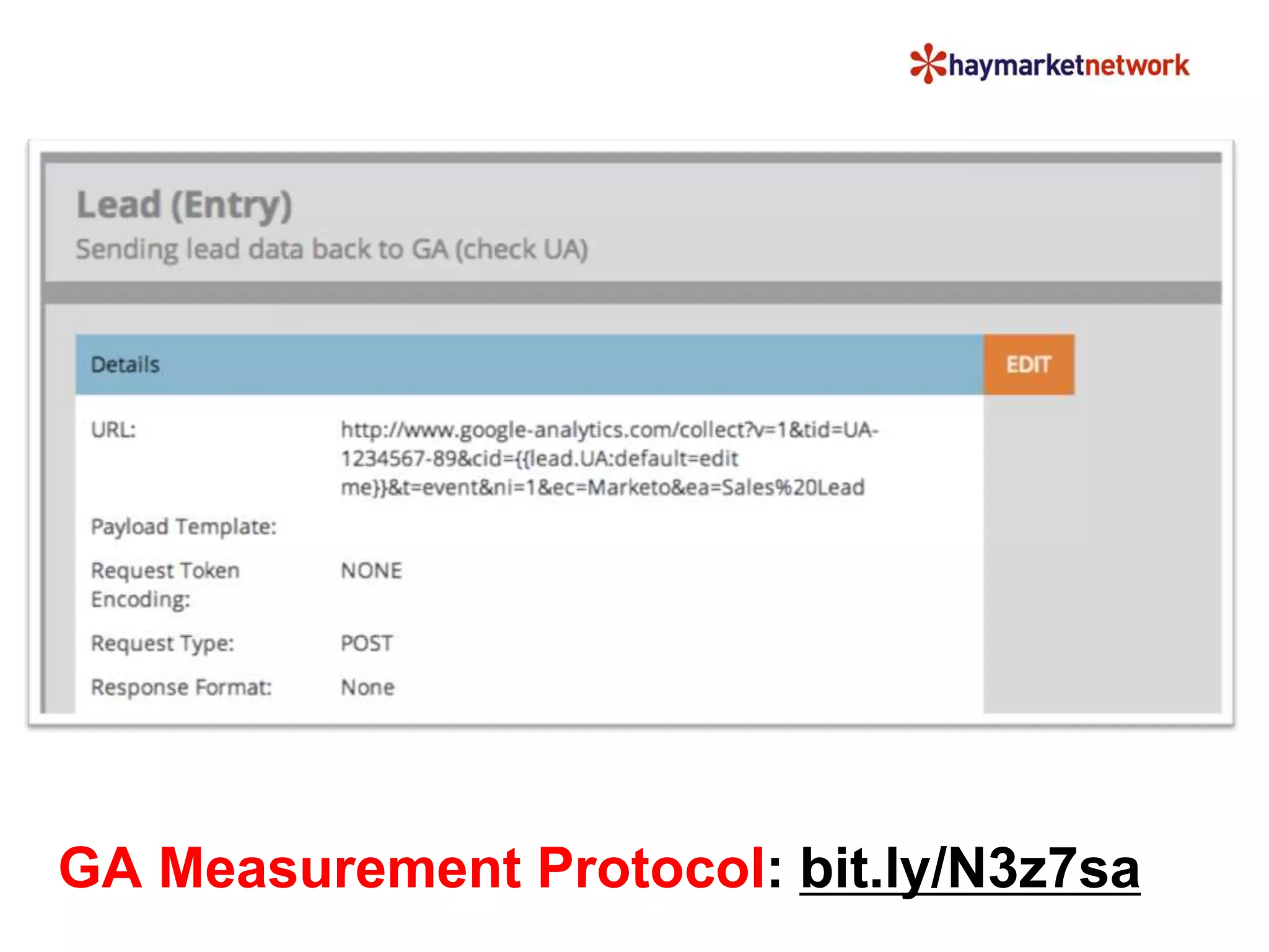 GA Measurement Protocol: bit.ly/N3z7sa 
 