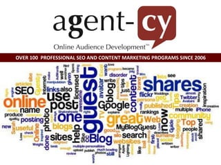 OVER 100 PROFESSIONAL SEO AND CONTENT MARKETING PROGRAMS SINCE 2006 
Lead EXPERT: Jasmine Sandler 
SEO Consultant and Content Strategist 
www.jasminesandler.com 
 