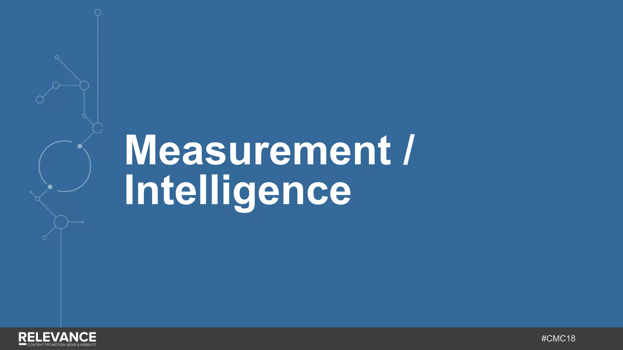 #CMC18
Measurement /
Intelligence
 