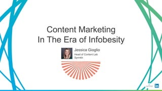 We Are Marketing In An Era of Infobesity
Every 48 hours
 