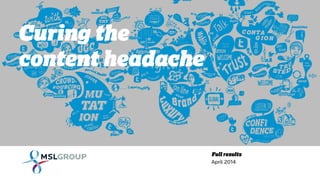 Curing the
content headache
Full results
 