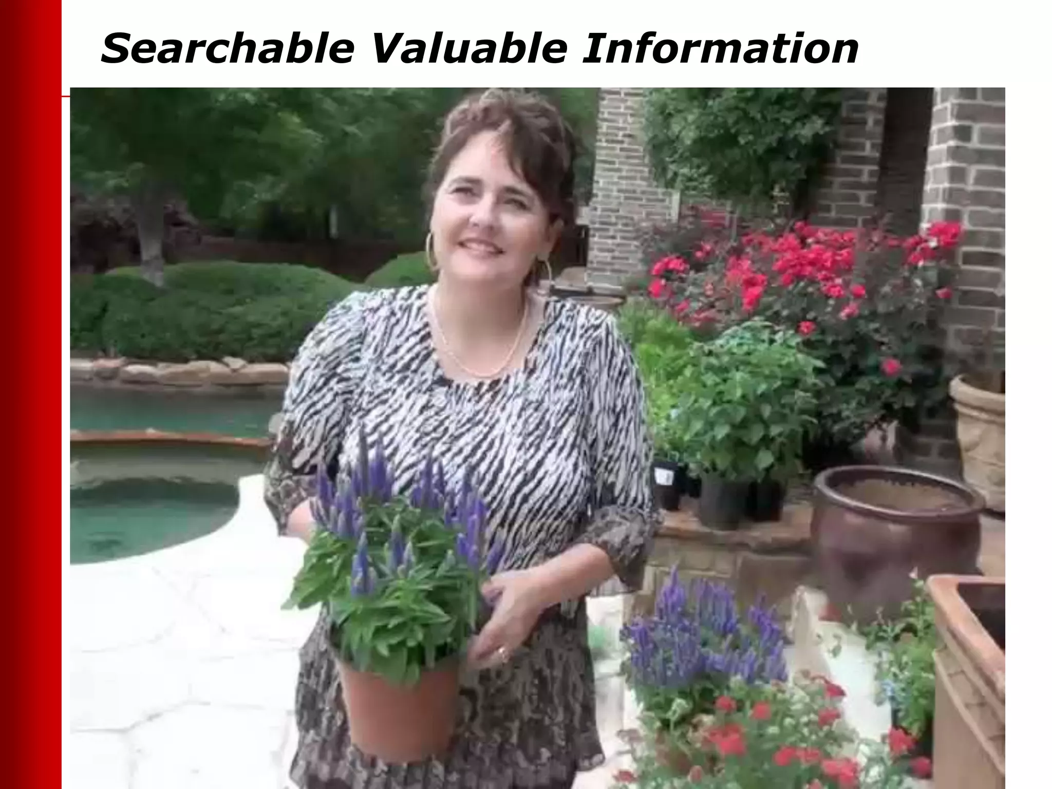 Searchable Valuable Information
 