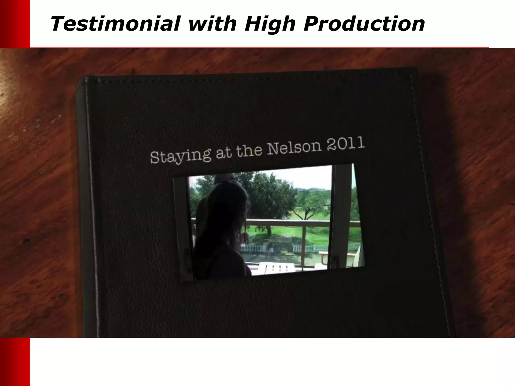 Testimonial with High Production
 