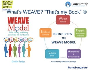 What’s WEAVE? “That’s my Book” J

#smwbangalore

 