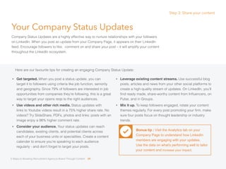 Your Company Status Updates
Company Status Updates are a highly effective way to nurture relationships with your followers...