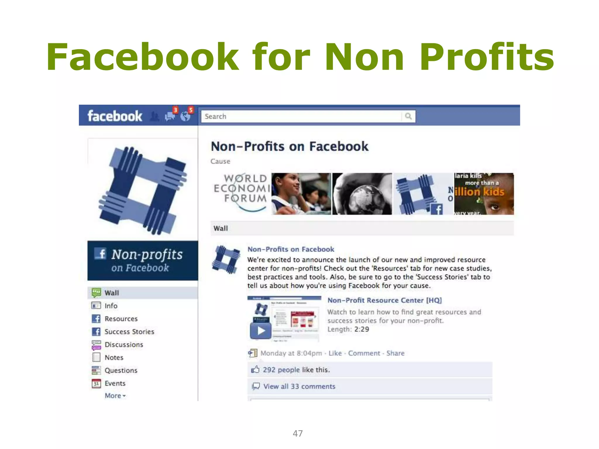 Facebook for Non Profits47