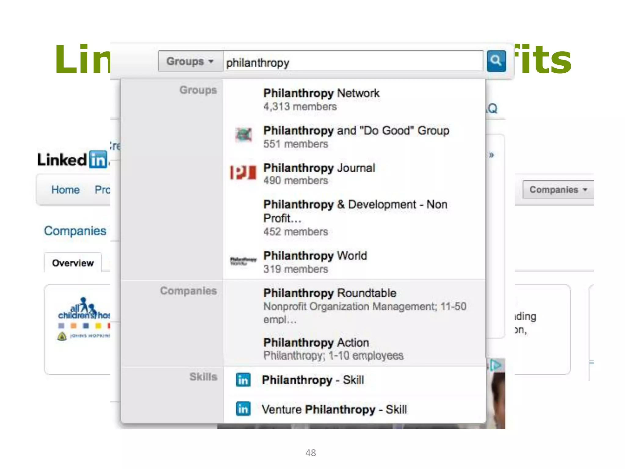 LinkedIn for Non Profits48