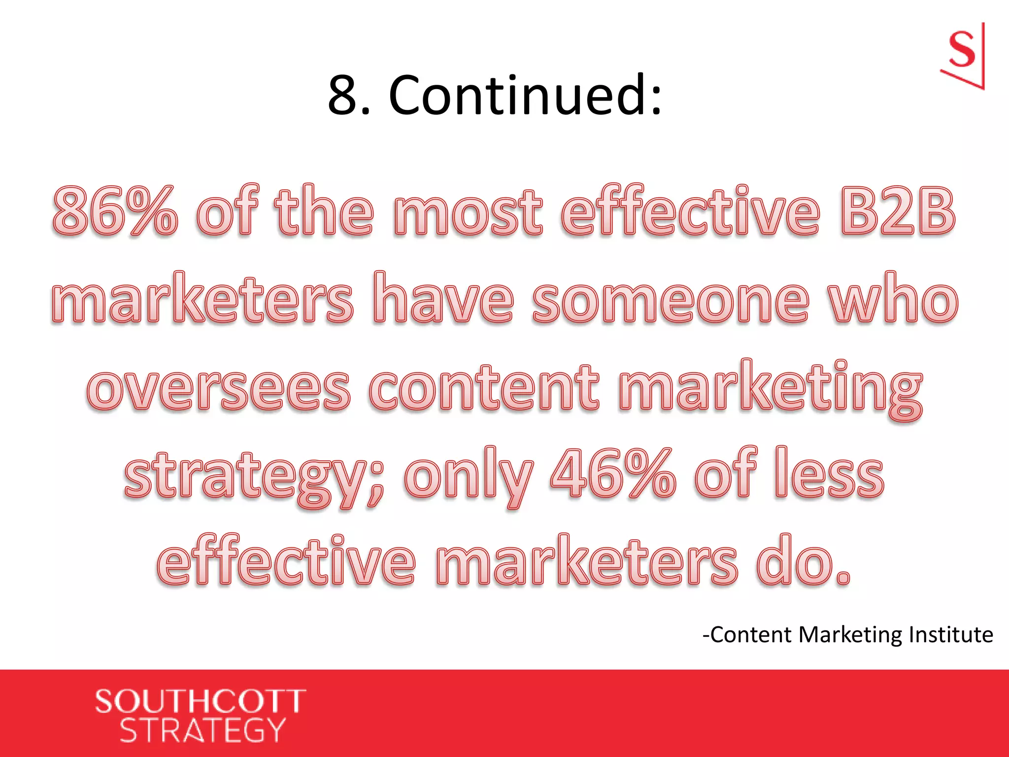 8. Continued:
-Content Marketing Institute
 