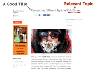 A Good Title Relevant Topic
 