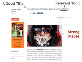 A Good Title Relevant Topic
Strong
Images
 