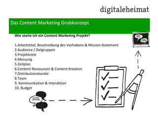 Messung– Bsp. „GründerGarage“
Alle KPI´s werden wöchentlich gemessen und die Werte mit dem Team
besprochen. Außergewöhnlich gute oder schlechte Werte bestimmter Kanäle
werden analysiert und durch Anpassungen im Redaktions- oder Werbeplan
gegengesteuert.
Besonders „schicke“ Erwähnungen werden über die Social Media Kanäle verlinkt
und erhöhen die Reichweite um so stärker.
 