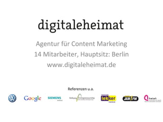 Vielen Dank für die Aufmerksamkeit!
Christian Fenner
Geschäftsführer digitaleheimat GmbH
cf@digitaleheimat.de, ph: 0176-130 88773
www.digitaleheimat.de
 