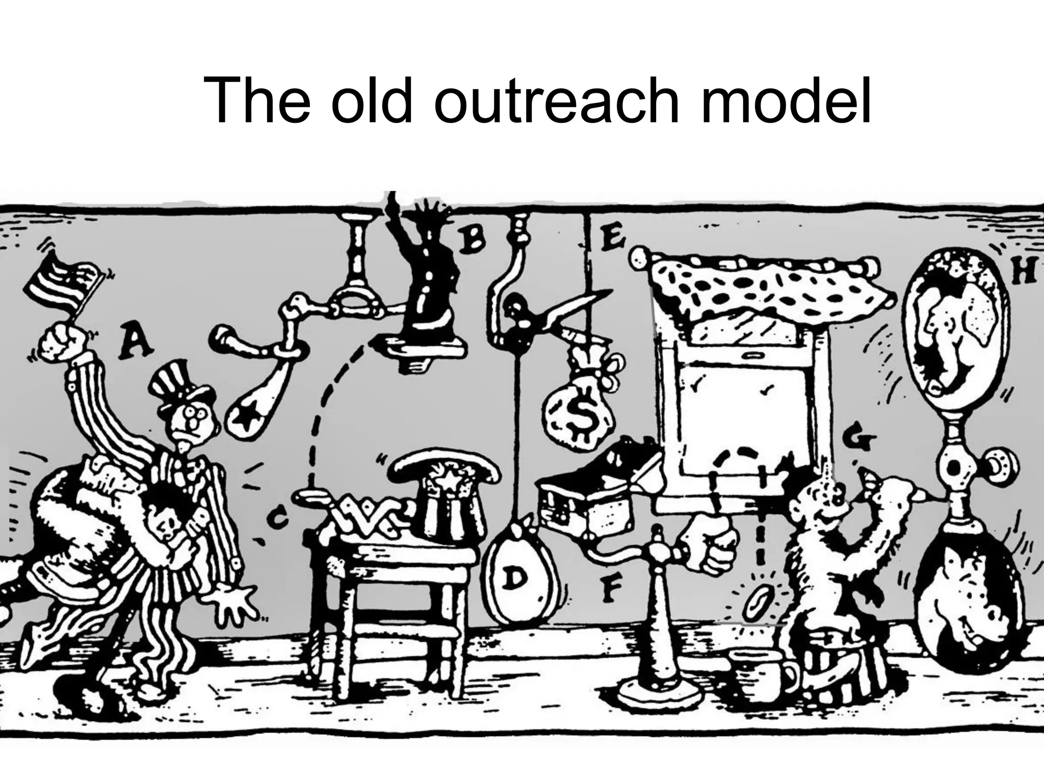 The old outreach model
 