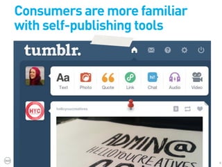 Consumers are more familiar
with self-publishing tools




  PROPRIETARY & CONFIDENTIAL
                               6
 